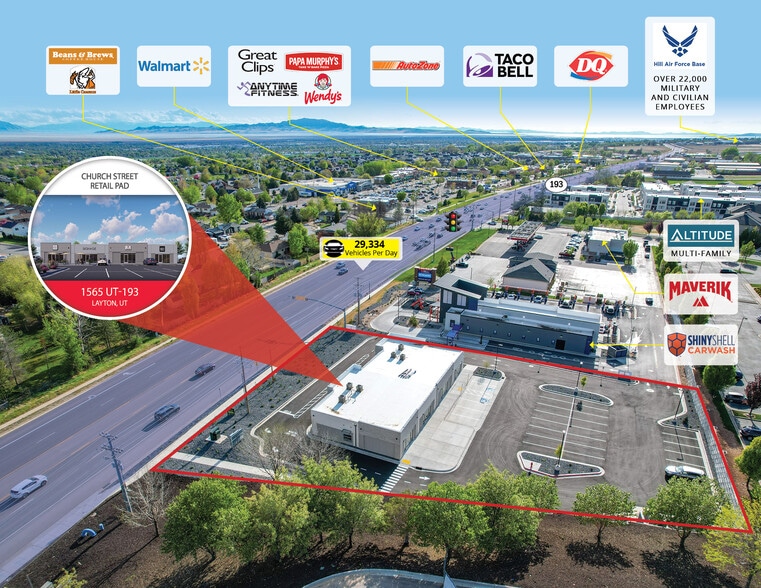 1565 E UT-193, Layton, UT for sale - Aerial - Image 2 of 8