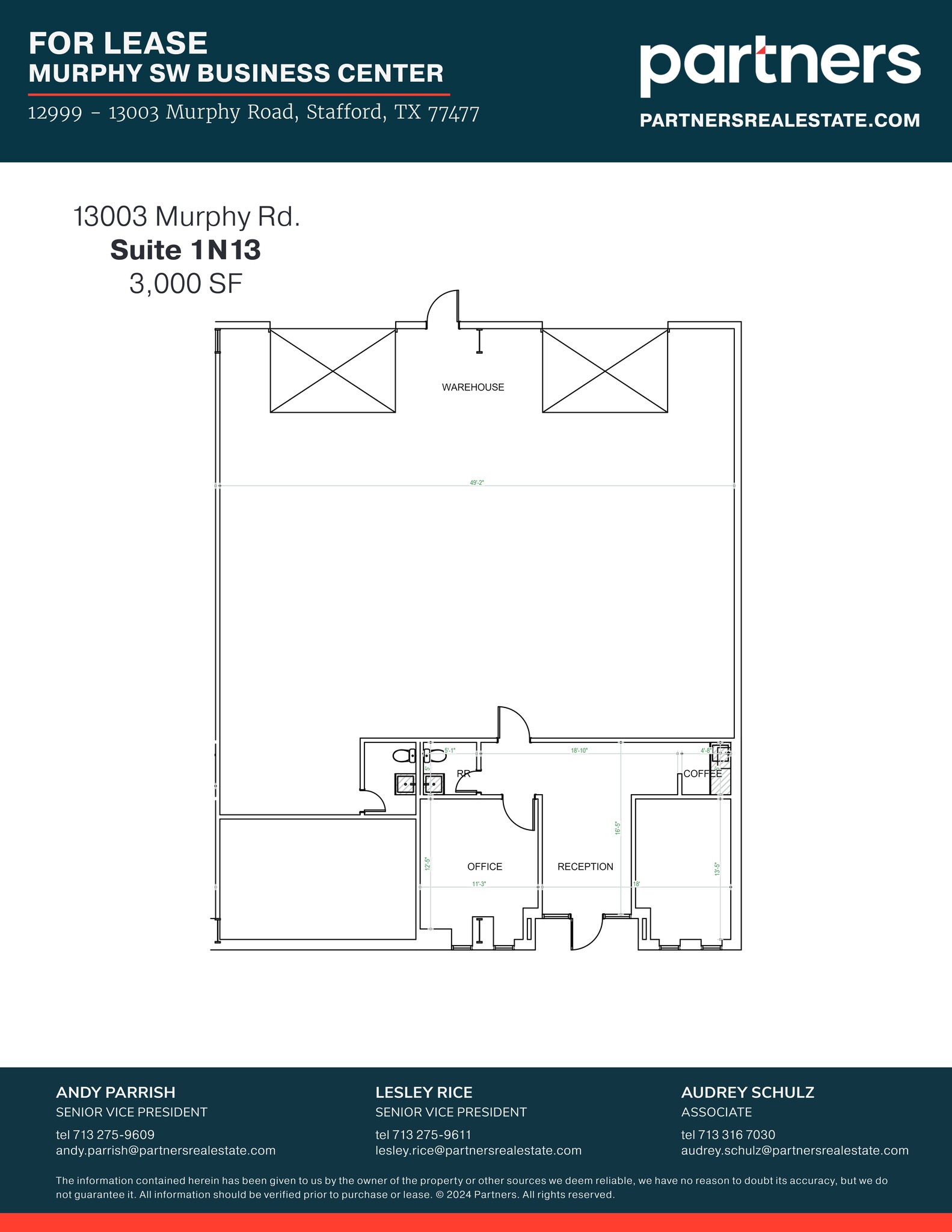 12999-13003 Murphy Rd, Stafford, TX à louer Plan de site- Image 1 de 1