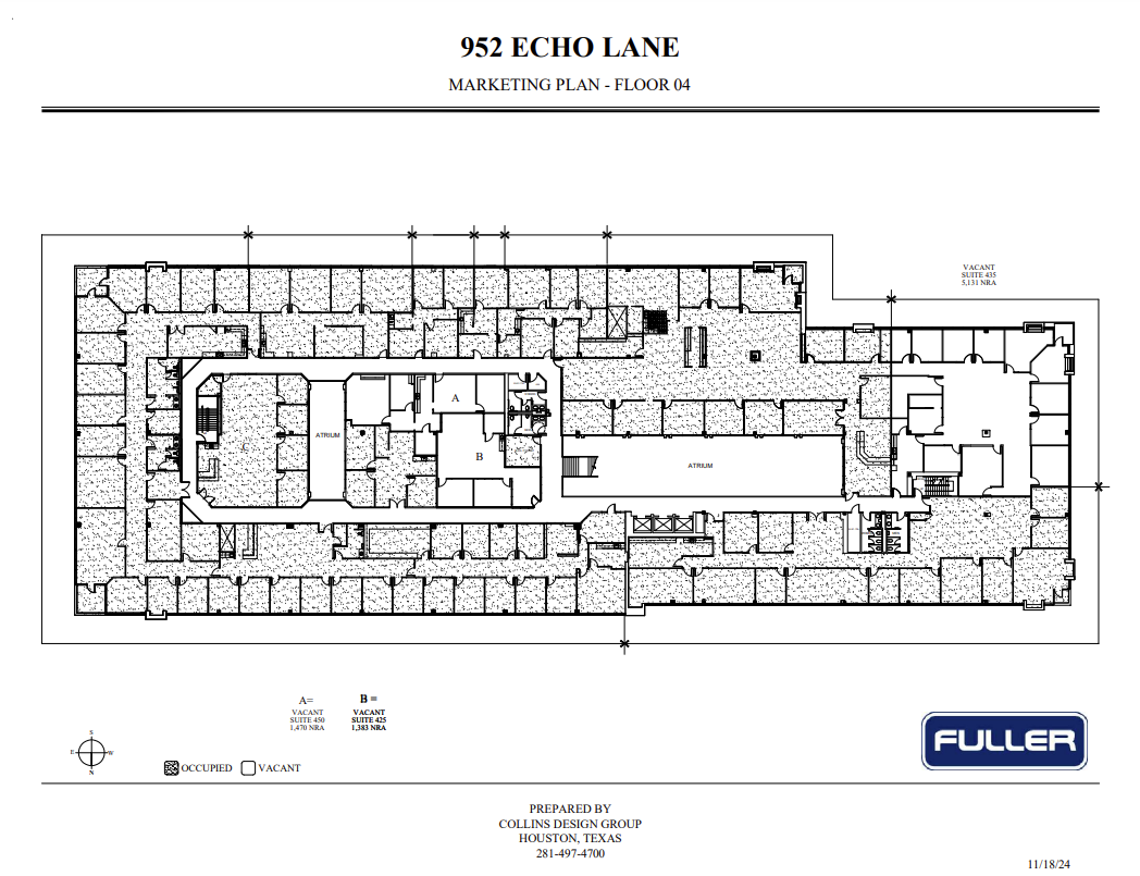 952 Echo Ln, Houston, TX à louer Plan d’étage- Image 1 de 1