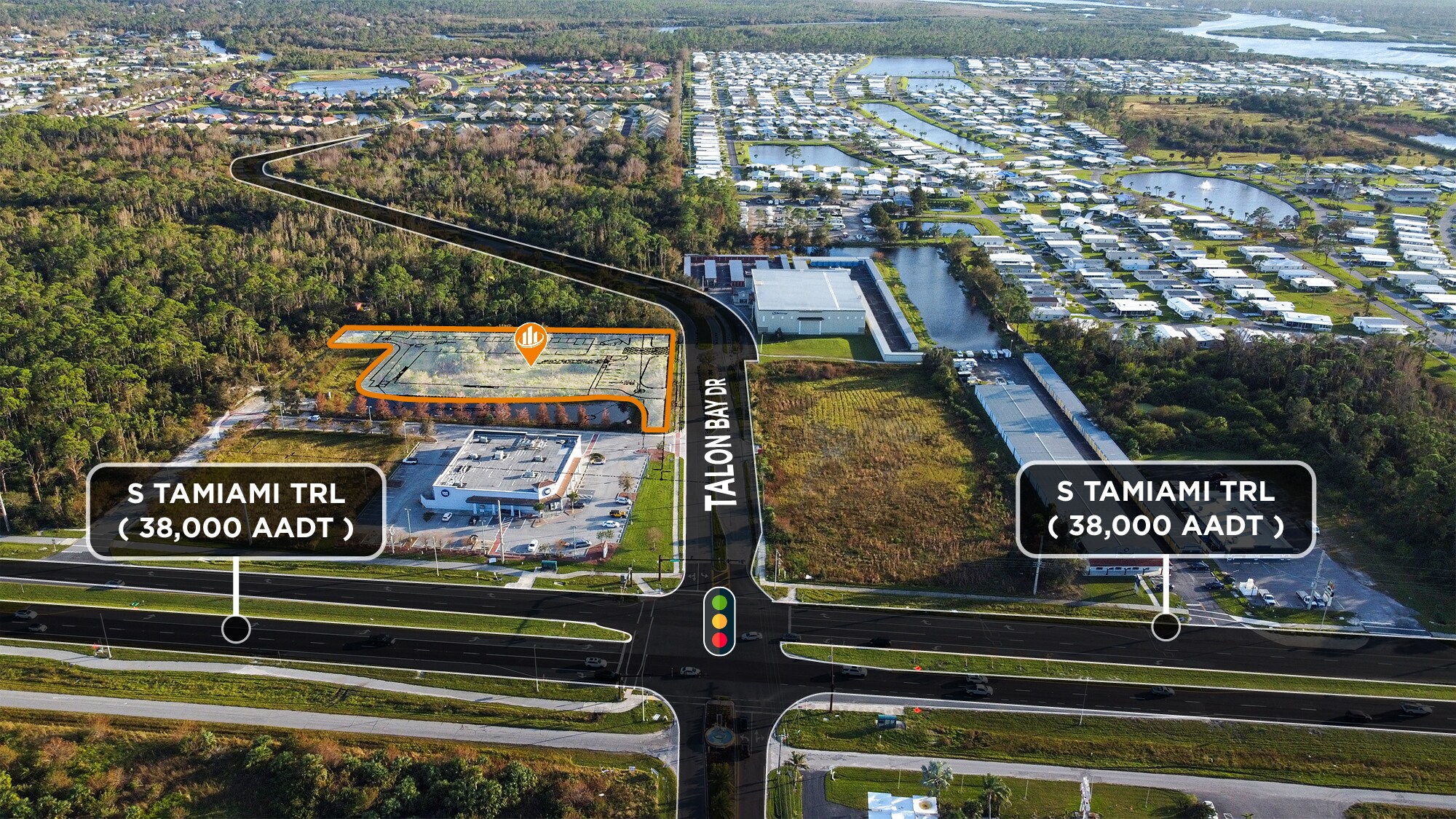 6040 Talon Bay Dr, North Port, FL à vendre Aérien- Image 1 de 8