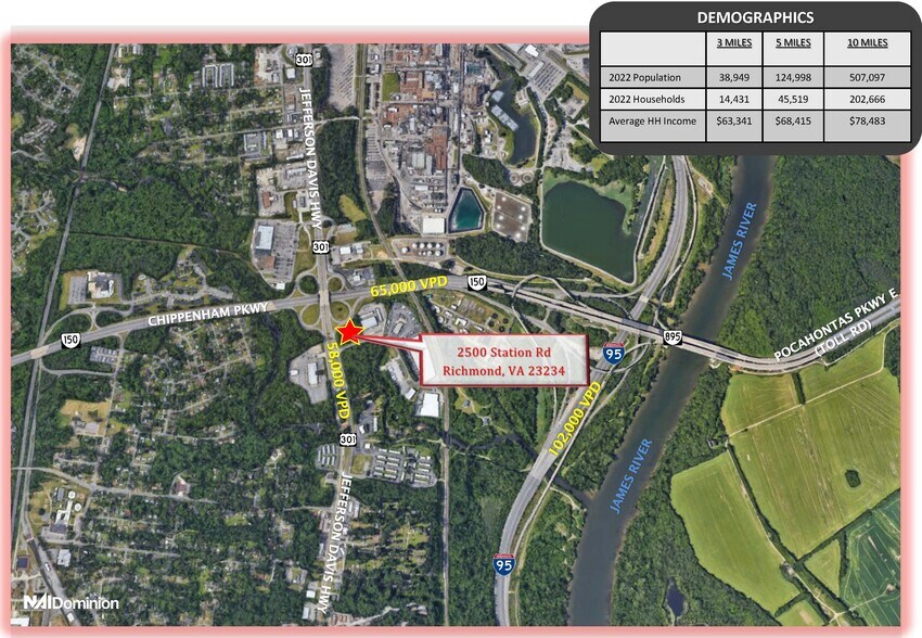 2500 Station Rd, Richmond, VA à vendre - Aérien - Image 2 de 3