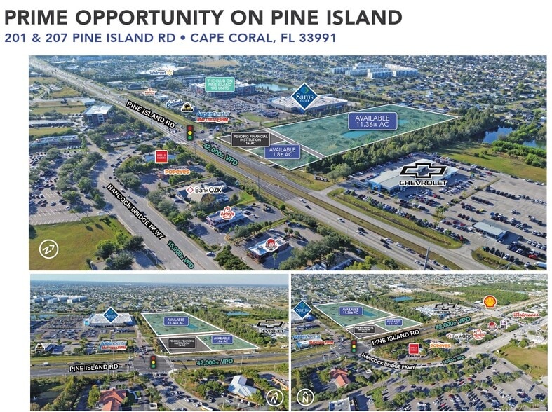 201-207 SW Pine Island Rd, Cape Coral, FL à vendre - Aérien - Image 2 de 3