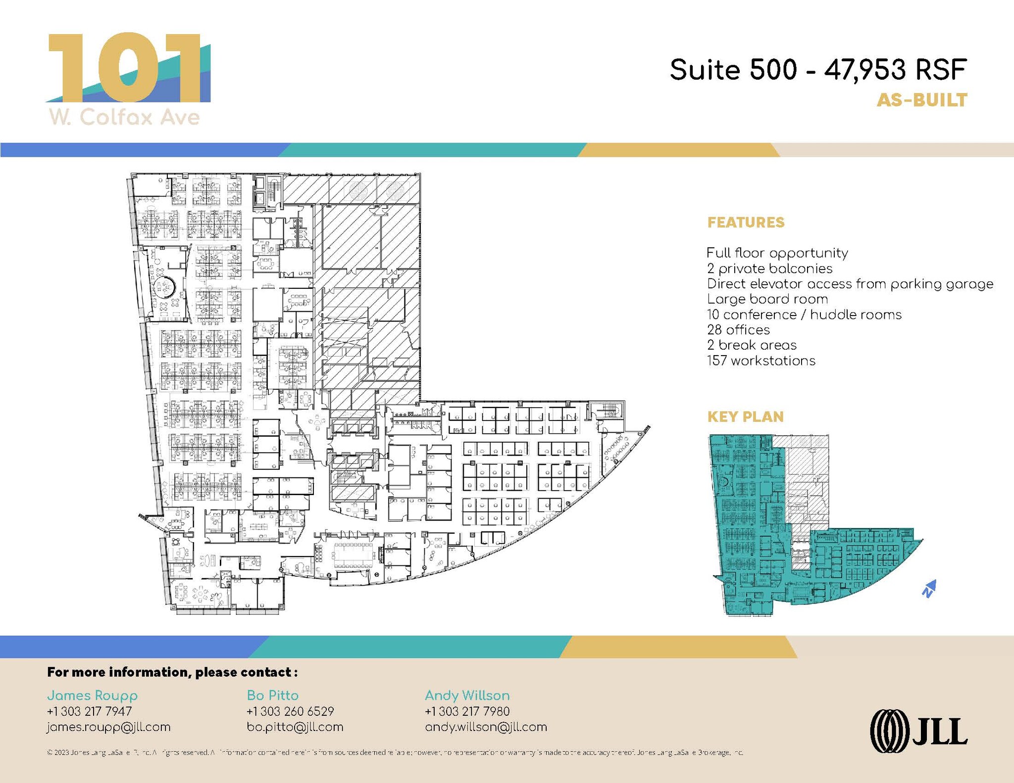 101 W Colfax Ave, Denver, CO à louer Plan d’étage- Image 1 de 1