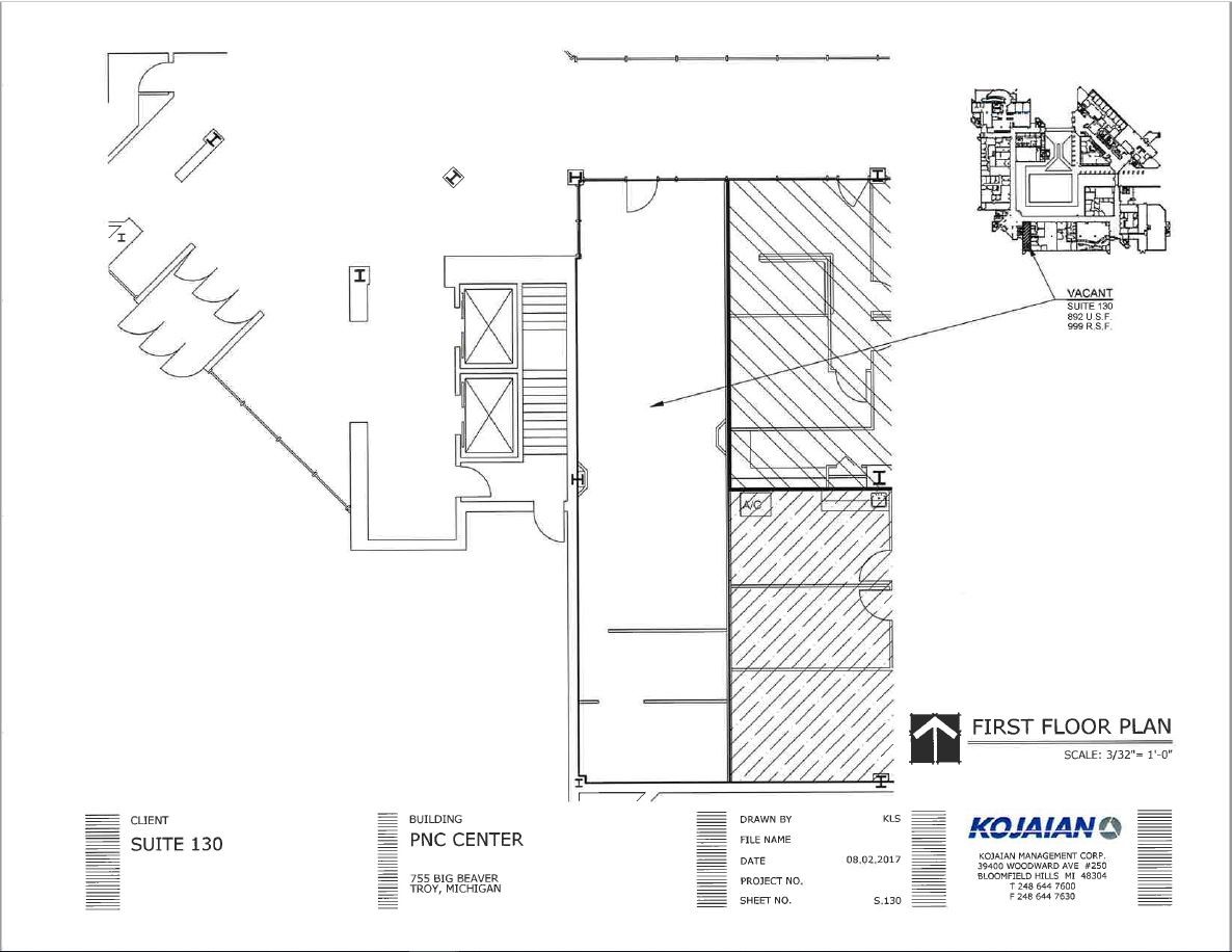 755 W Big Beaver Rd, Troy, MI à louer Plan d  tage- Image 1 de 1