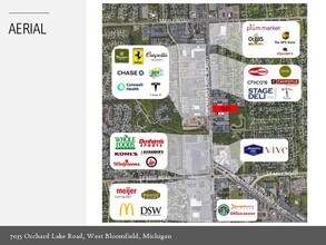 7035 Orchard Lake Rd, West Bloomfield, MI - Aerial  map view