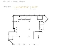 4745 N 7th St, Phoenix, AZ à louer Plan d’étage- Image 1 de 1