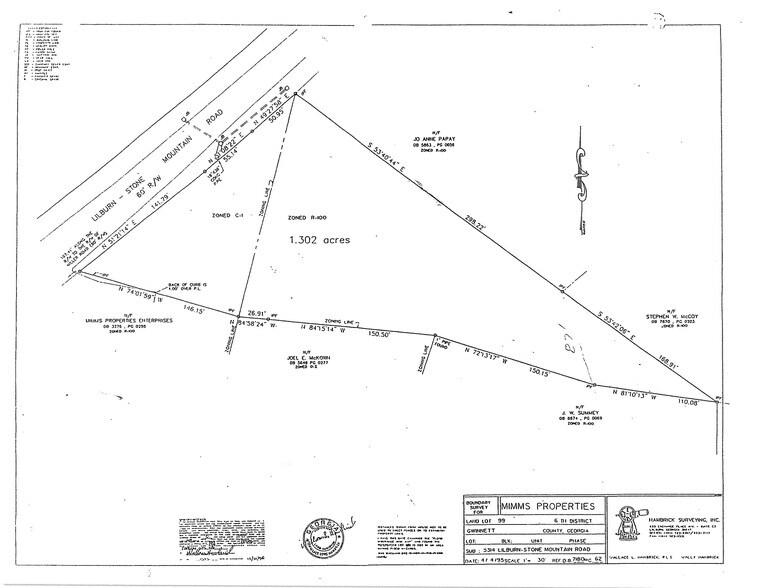 5314 Liburn Stone Mountain Rd, Lilburn, GA à vendre - Plan cadastral - Image 2 de 4