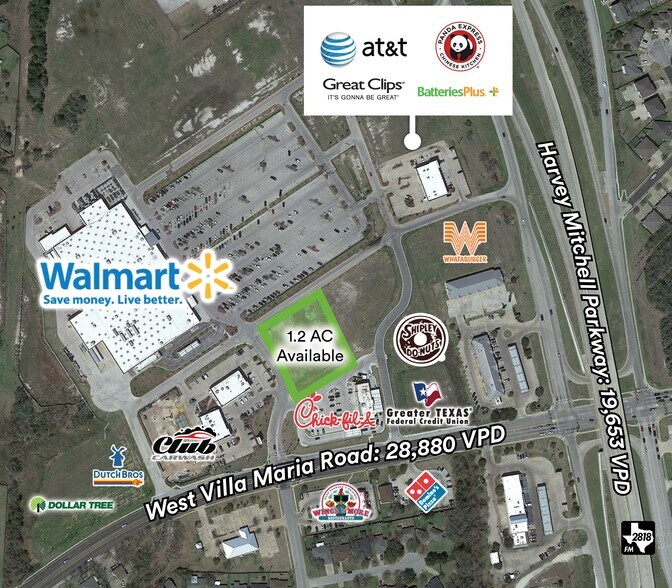 1562 Villa Maria rd, Bryan, TX à louer - Aérien - Image 2 de 6