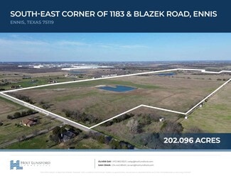 Plus de détails pour SEC FM 1183 & Blazek Rd, Ennis, TX - Terrain à vendre