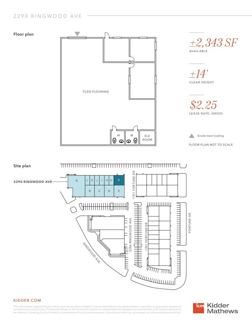 2290 Ringwood Ave, San Jose, CA à louer Plan d’étage- Image 1 de 1