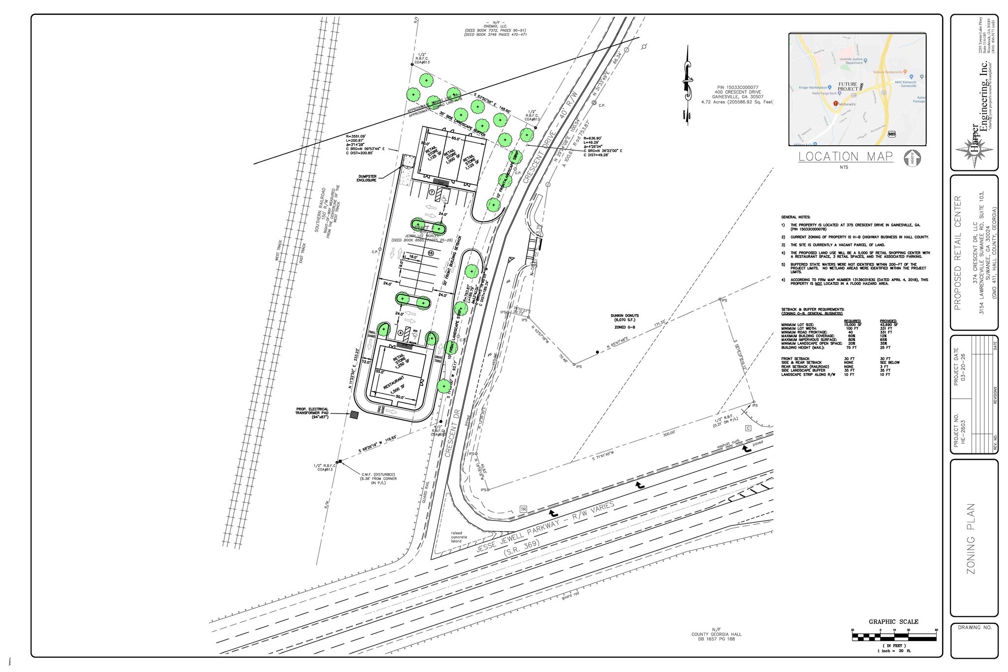 374 Crescent Dr, Gainesville, GA à louer Plan de site- Image 1 de 2