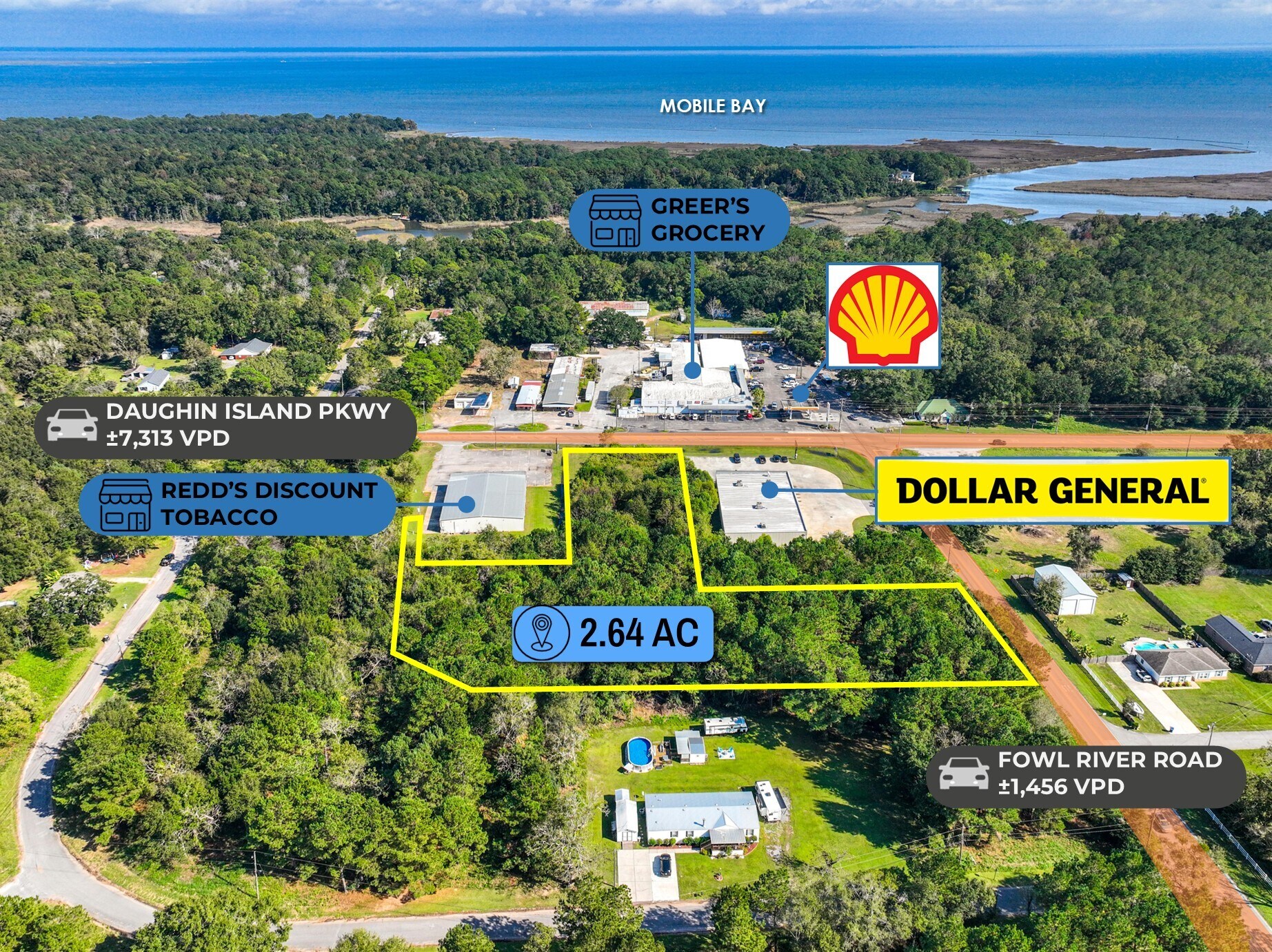 adj. to 3280 Fowl River Road, Theodore, AL for sale Primary Photo- Image 1 of 38