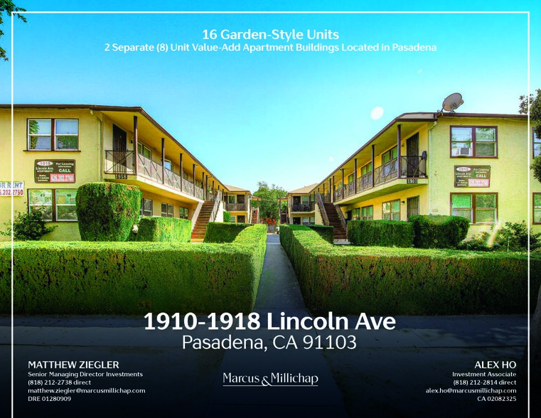 1910-1918 Lincoln Ave, Pasadena, CA à vendre - Photo du b timent - Image 1 de 9