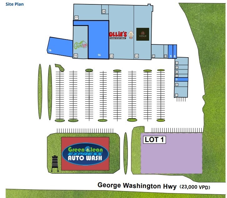 4520-4644 George Washington Hwy, Portsmouth, VA à louer Plan de site- Image 1 de 1