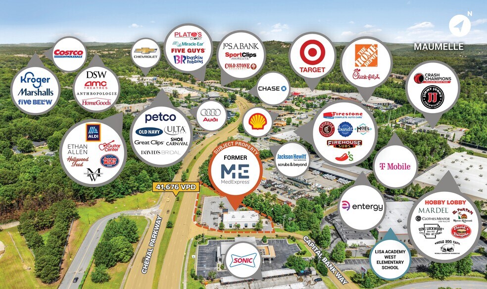 12300 Chenal Pky, Little Rock, AR à vendre - Aérien - Image 3 de 6