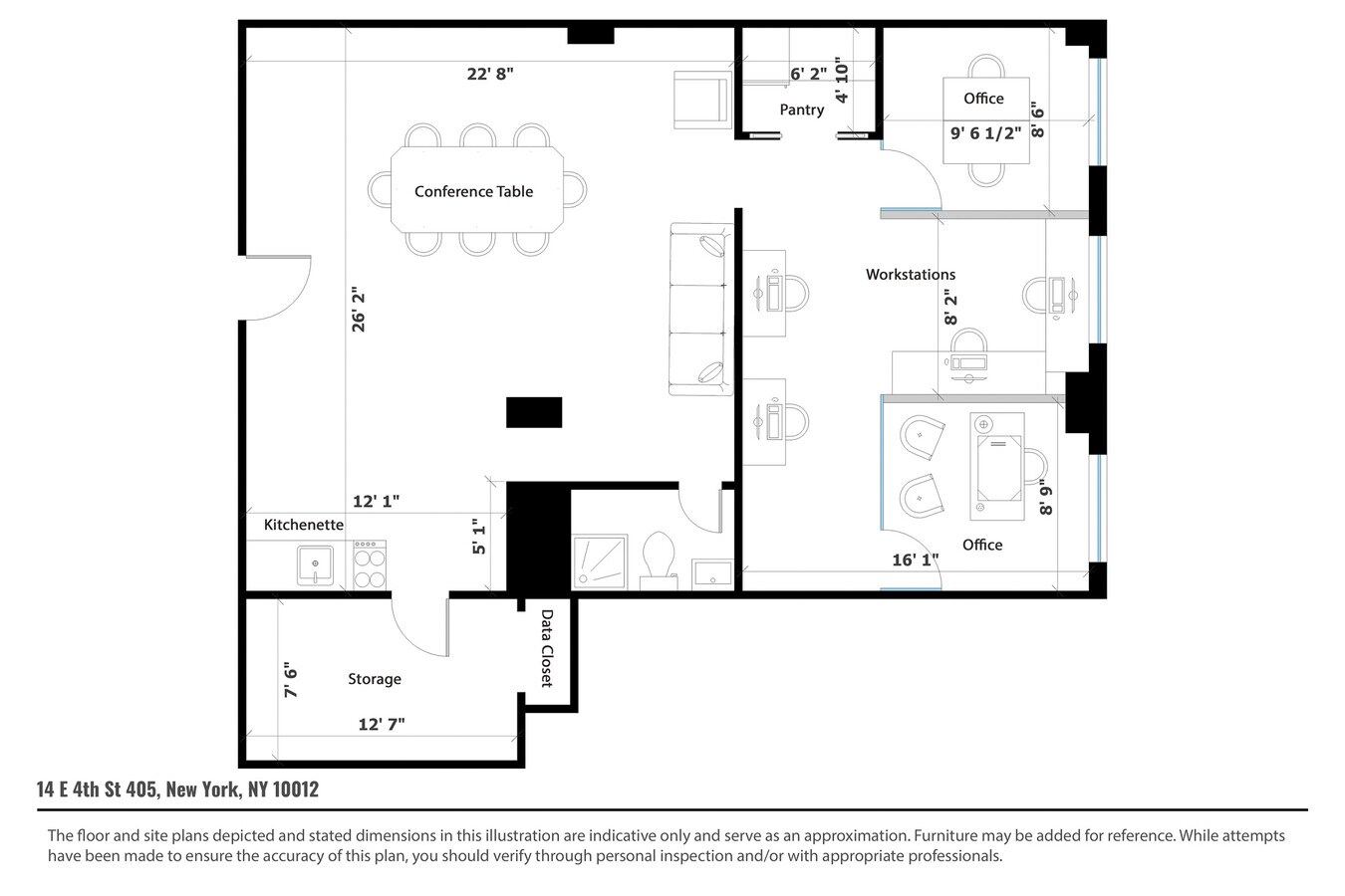 14 E 4th St, New York, NY 10012 - Unit 405 -  - Floor Plan - Image 2 of 21
