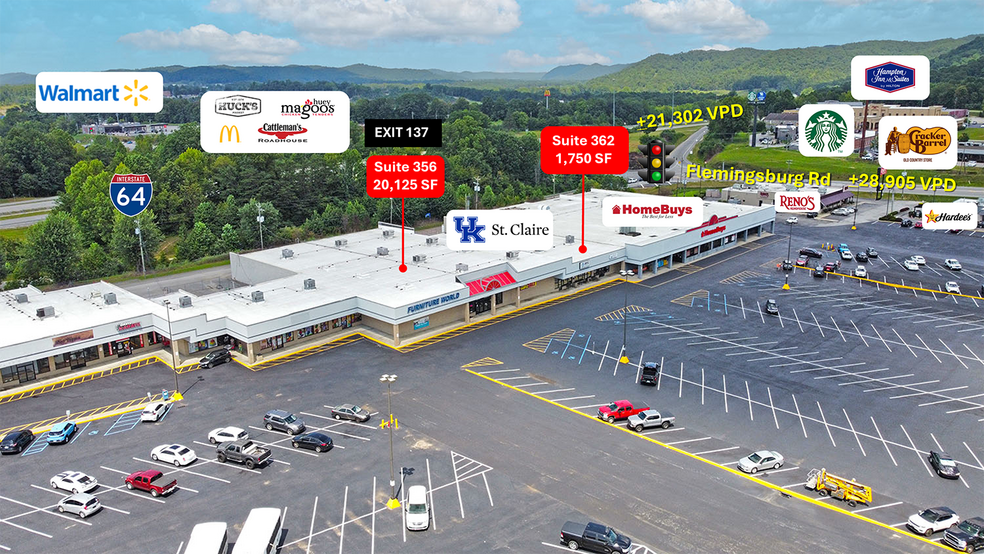 308-364 Pine Crest Rd, Morehead, KY for lease - Aerial - Image 3 of 7