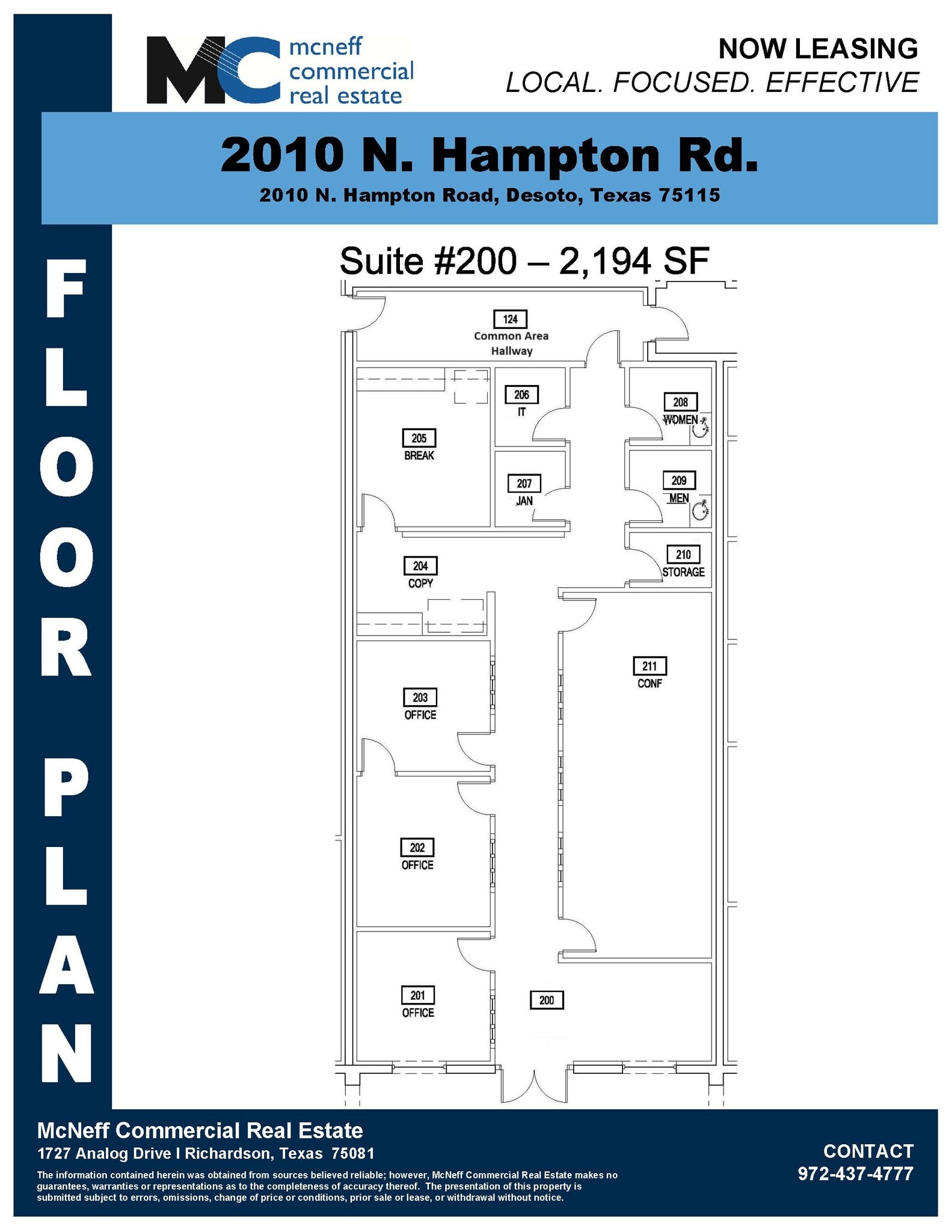 2010 N Hampton Rd, DeSoto, TX à louer Plan d’étage- Image 1 de 5