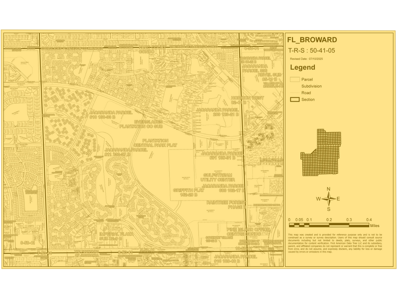 711 NW 91st Ter, Plantation, FL à vendre - Plan cadastral - Image 1 de 1