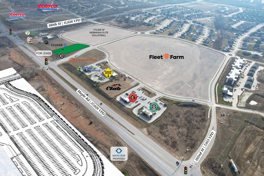 180th & Maple, Elkhorn, NE for lease - Building Photo - Image 3 of 6