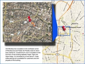 333 Montezuma Ave, Santa Fe, NM - Aerial  map view