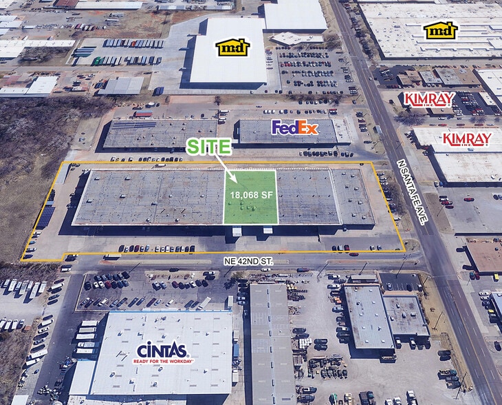 28 NE 42nd St, Oklahoma City, OK for lease - Aerial - Image 2 of 2