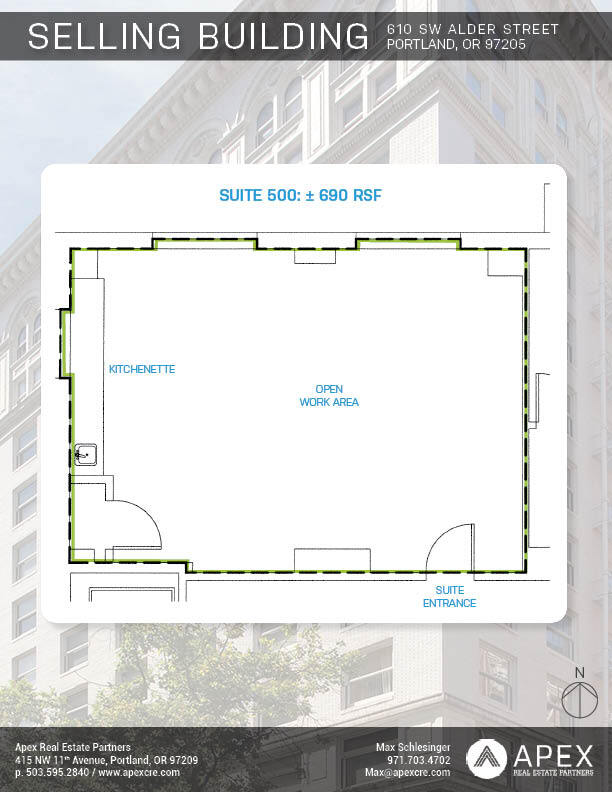 610 SW Alder St, Portland, OR à louer Plan d’étage- Image 1 de 1