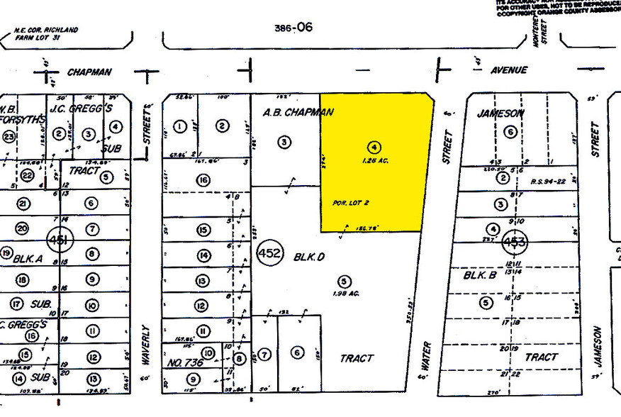 1110 E Chapman Ave, Orange, CA à louer - Plan cadastral - Image 2 de 7