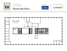 100 N Broadway, Saint Louis, MO à louer Plan d’étage- Image 1 de 1