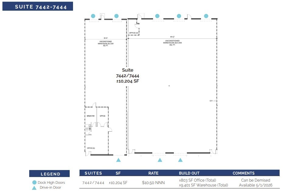 7492-7522 Reindeer Trl, San Antonio, TX à louer Plan d’étage- Image 1 de 1