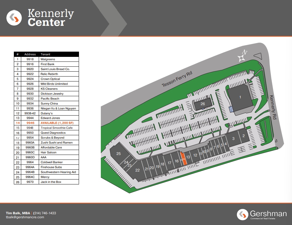 9918-9964 Kennerly Rd, Saint Louis, MO for lease Site Plan- Image 1 of 1