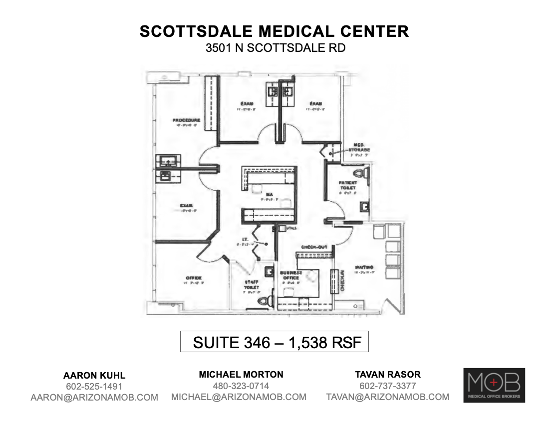 3501 N Scottsdale Rd, Scottsdale, AZ for lease Floor Plan- Image 1 of 1