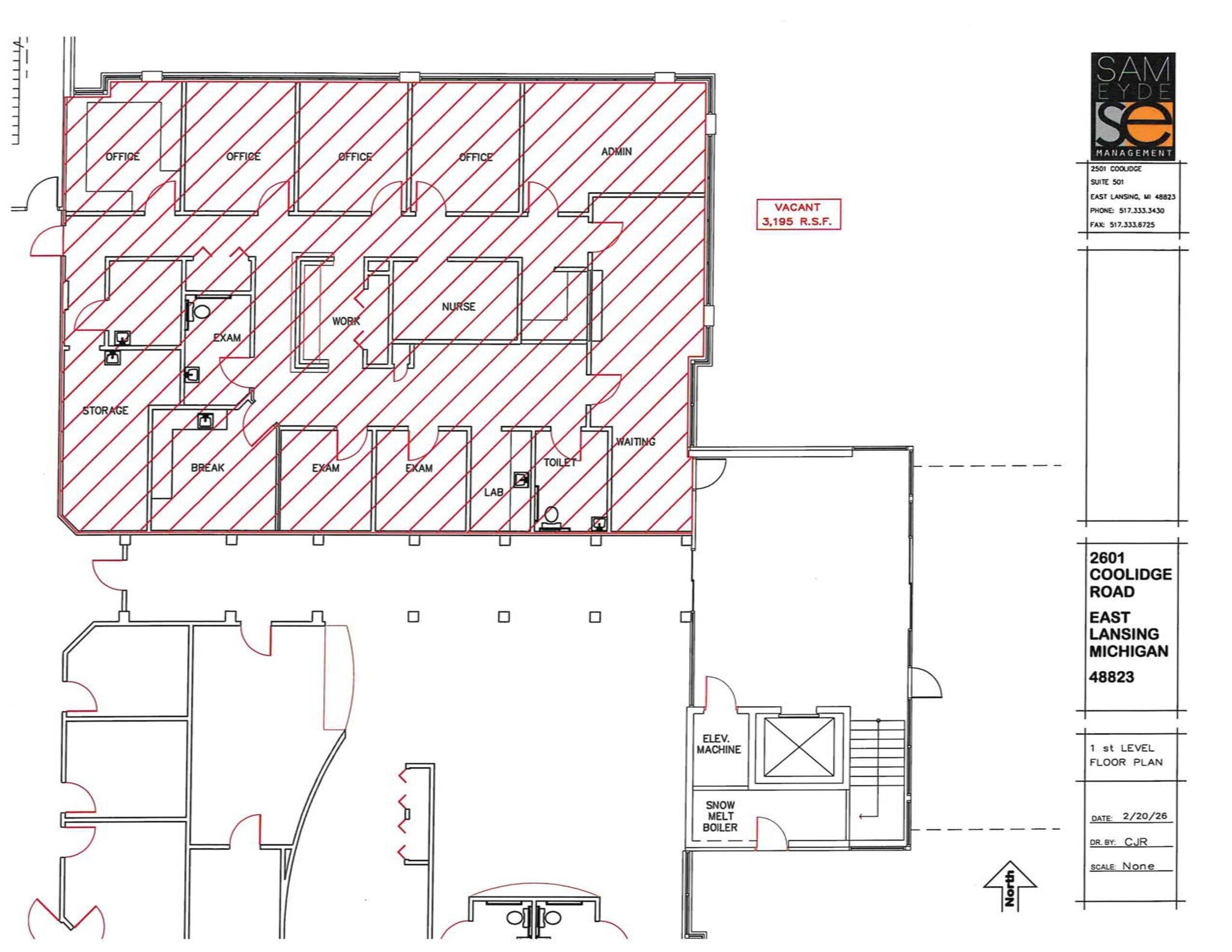 3001 Coolidge Rd, East Lansing, MI for lease Site Plan- Image 1 of 2