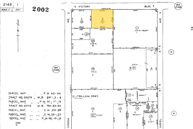 21300 Victory Blvd, Woodland Hills, CA for lease - Plat Map - Image 2 of 23