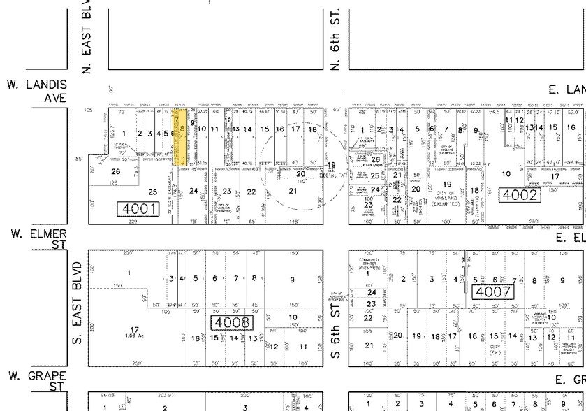 513 E Landis Ave, Vineland, NJ à vendre - Plan cadastral - Image 1 de 1