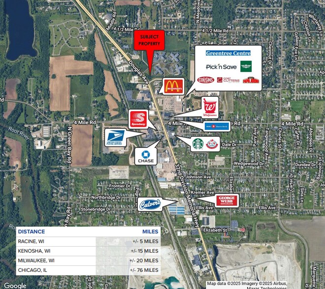 Douglas Ave, Racine, WI for sale - Aerial - Image 2 of 2