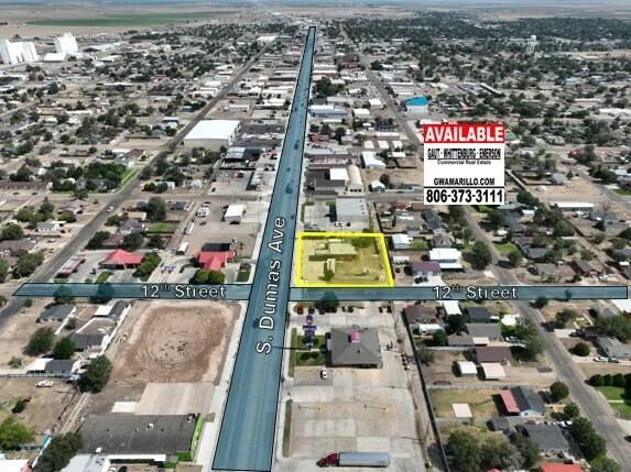 1123 S Dumas Ave, Dumas, TX for sale - Aerial - Image 2 of 3