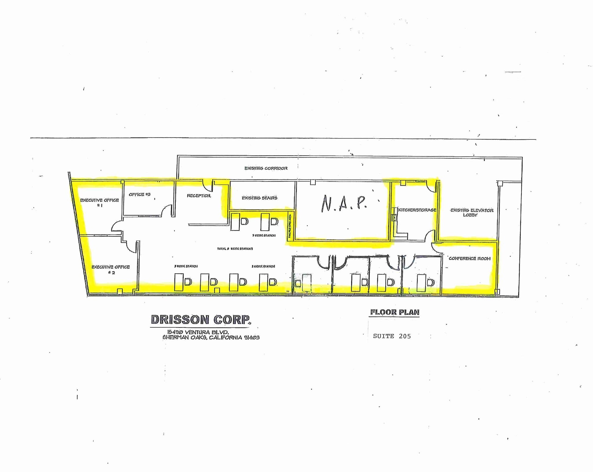 15490 Ventura Blvd, Sherman Oaks, CA à louer Plan d’étage- Image 1 de 1