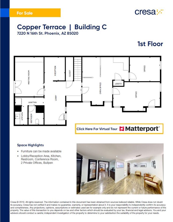 7220 N 16th St, Phoenix, AZ 85020 - Unité C -  - Plan d  tage - Image 1 of 4