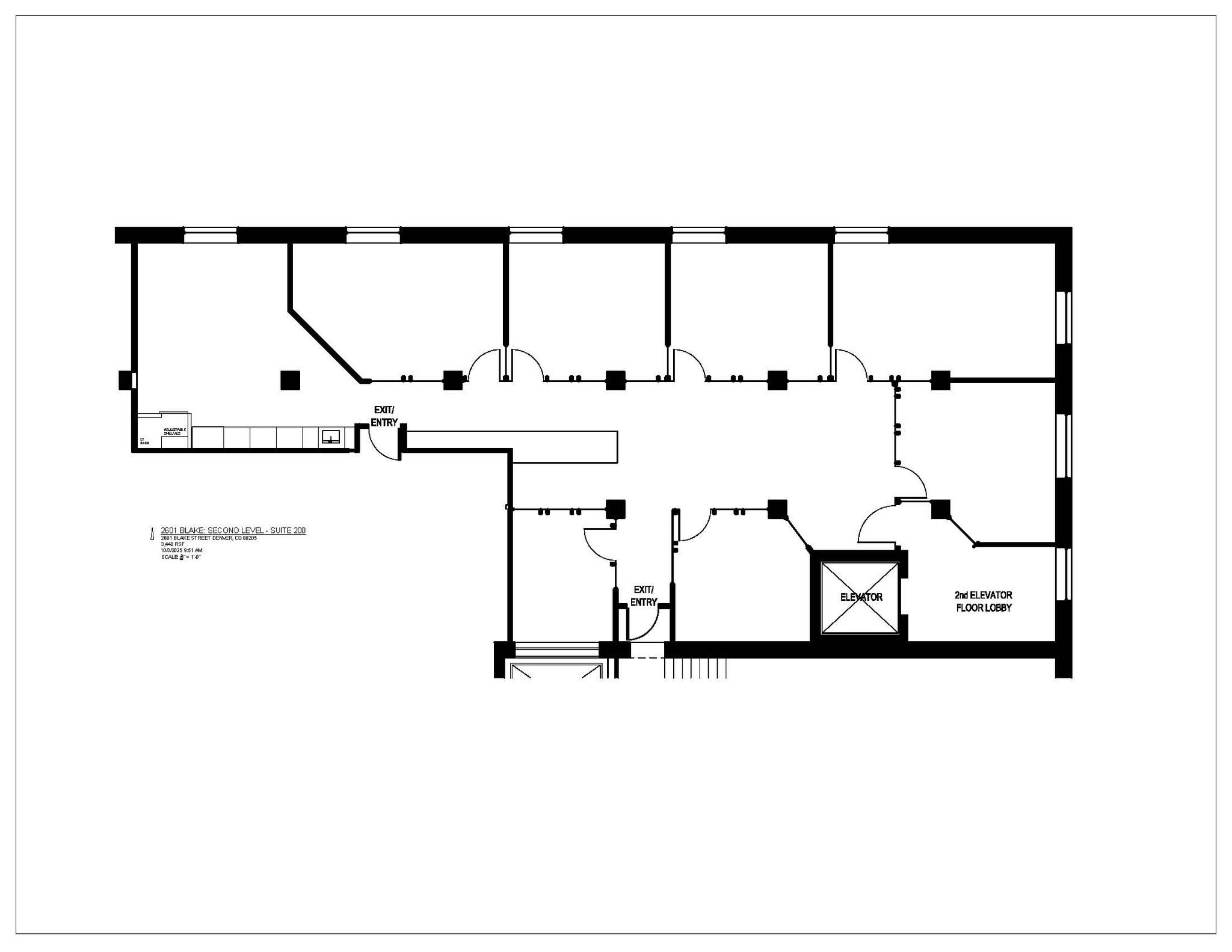2601-2609 Blake St, Denver, CO à louer Plan d’étage- Image 1 de 4