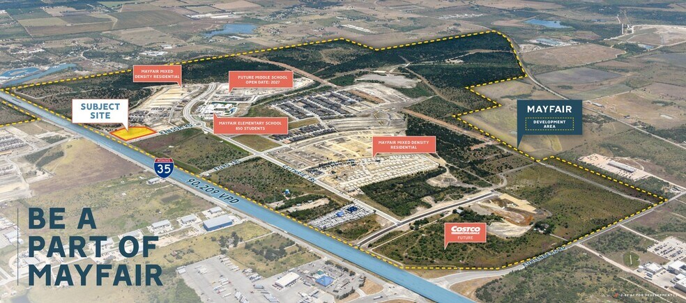 NEC of Ransom Drive & IH-35, New Braunfels, TX à louer - Aérien - Image 2 de 6