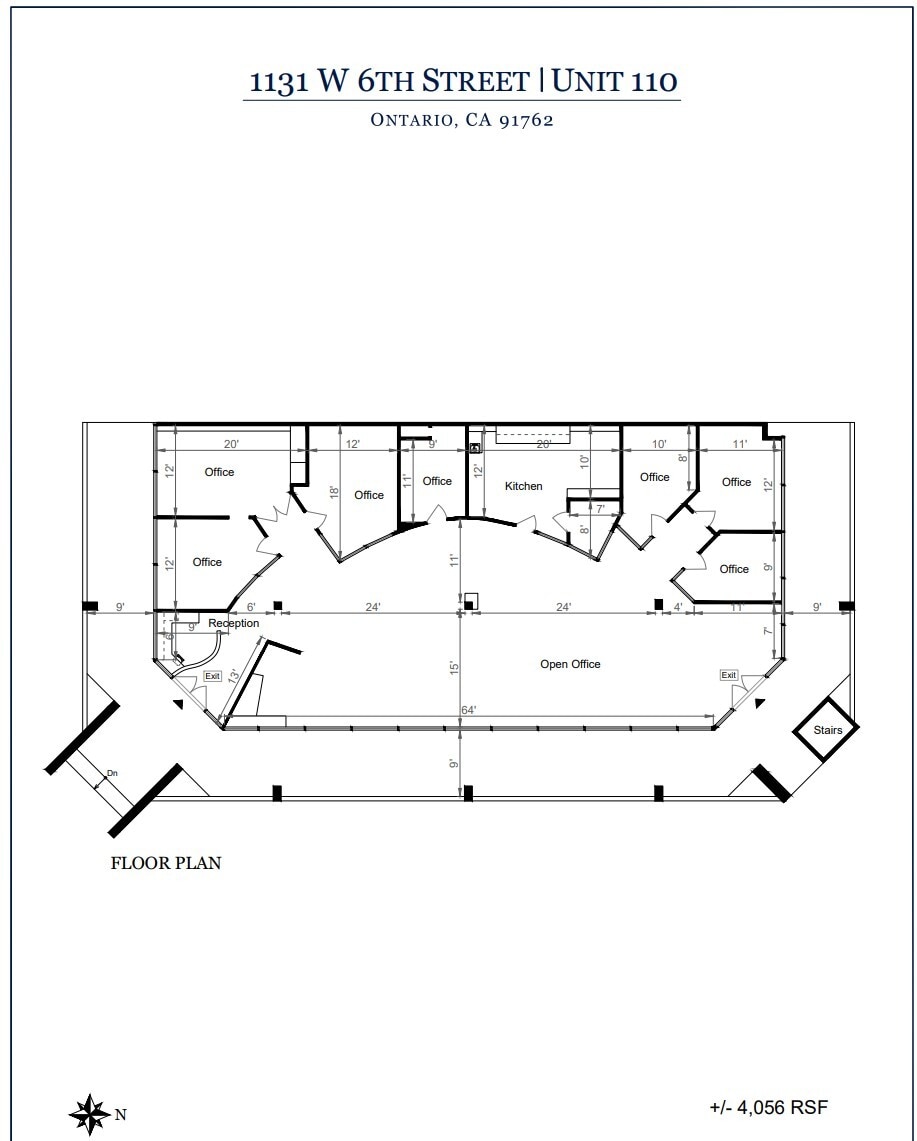 1131 W 6th St, Ontario, CA à louer Plan d’étage- Image 1 de 2