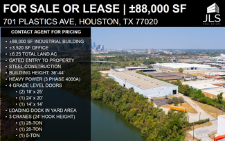 Plus de détails pour 701 Plastics Ave, Houston, TX - Industriel à vendre