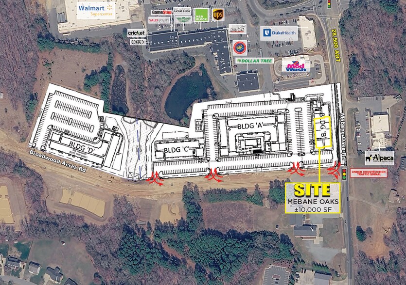 1414 Mebane Oaks Rd, Mebane, NC à louer - Aérien - Image 2 de 6