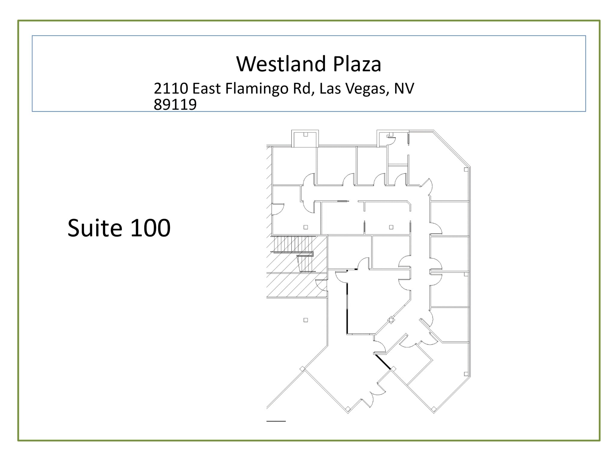 2110 E Flamingo Rd, Las Vegas, NV à louer Plan de site- Image 1 de 1