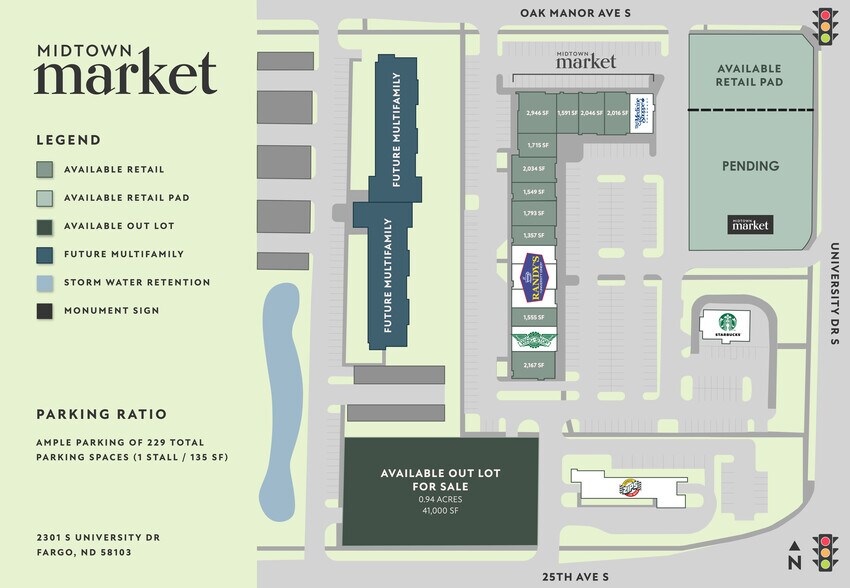 2301 University Dr S, Fargo, ND à louer - Plan de site - Image 2 de 3