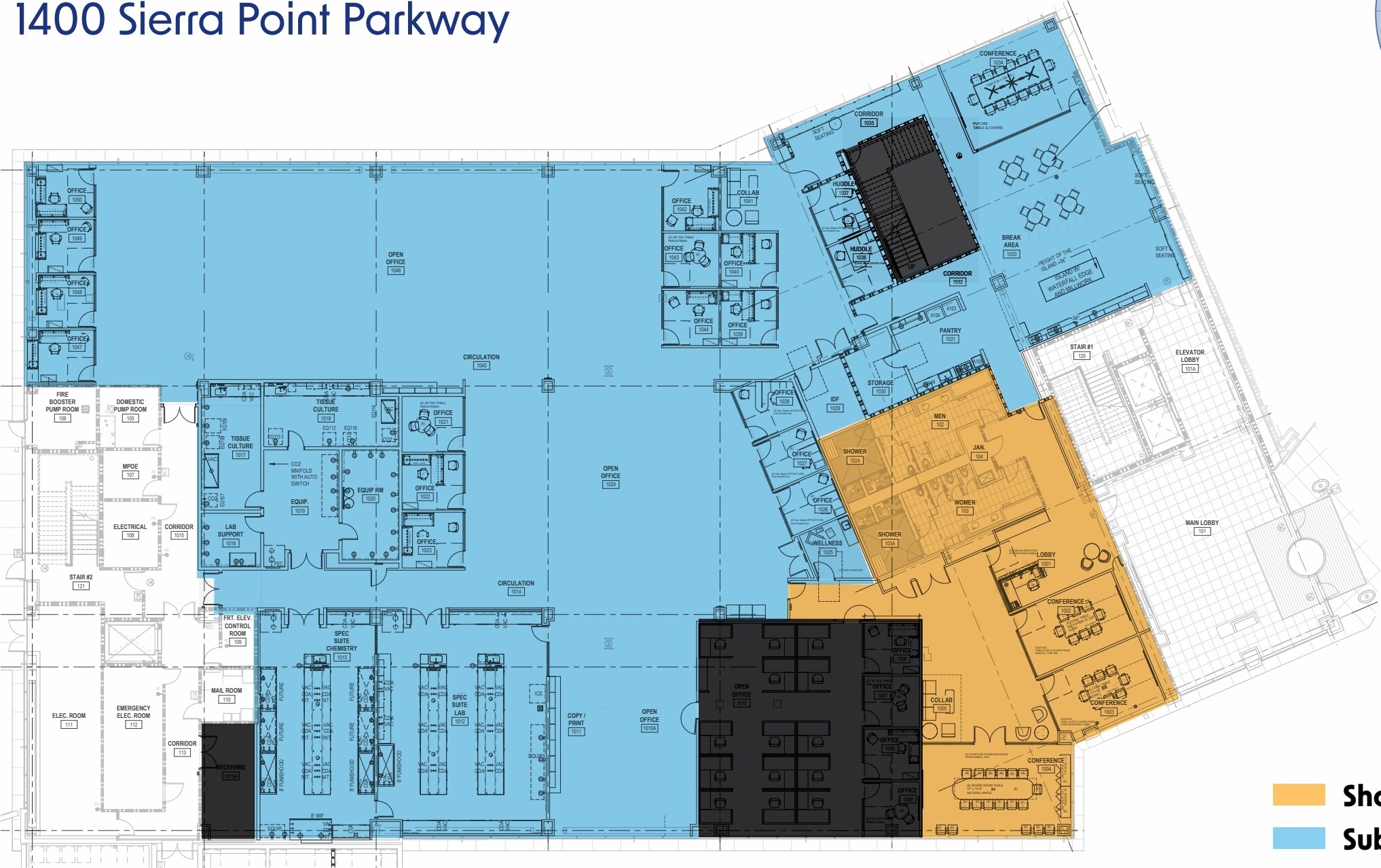 1400 Sierra Point Pky, Brisbane, CA à louer Plan d’étage- Image 1 de 1