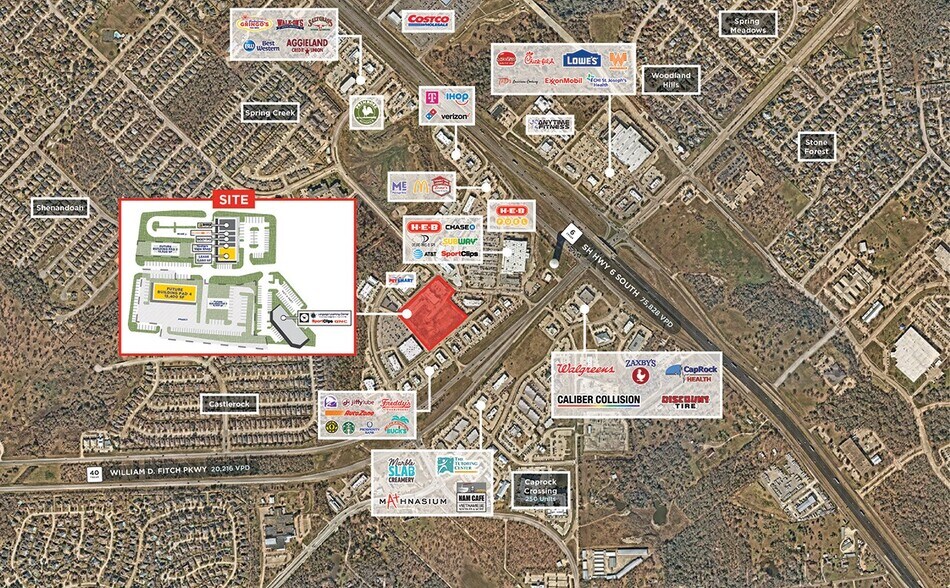 NWQ of SH-6 and William D. Fitch Parkway, College Station, TX for lease - Aerial - Image 3 of 6