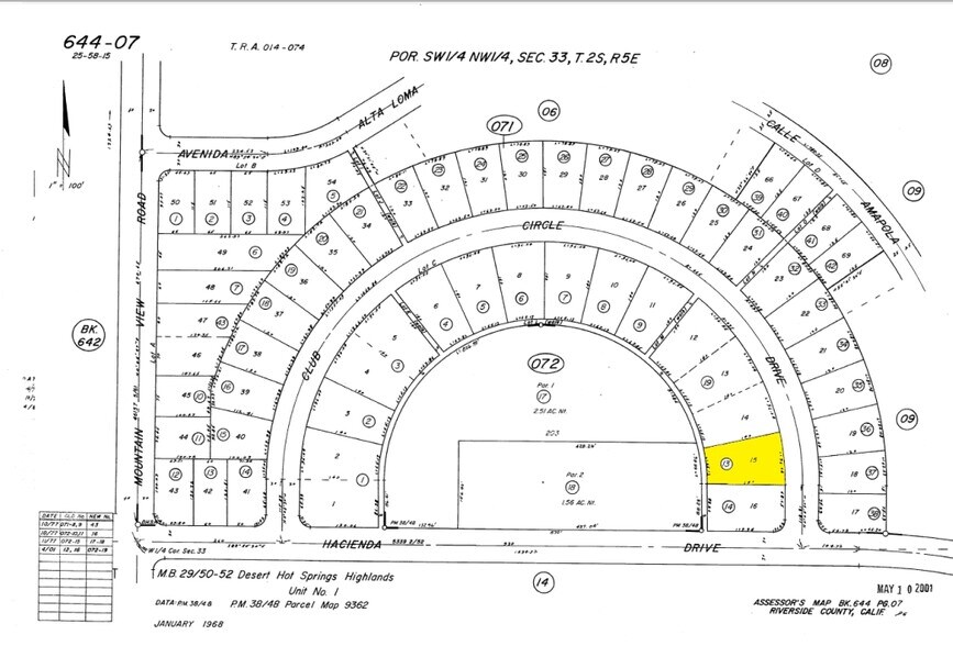 68233 Club Circle Dr, Desert Hot Springs, CA à vendre - Plan cadastral - Image 1 de 1
