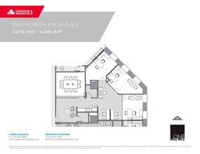 980 N Michigan Ave, Chicago, IL à louer Plan d’étage- Image 1 de 1